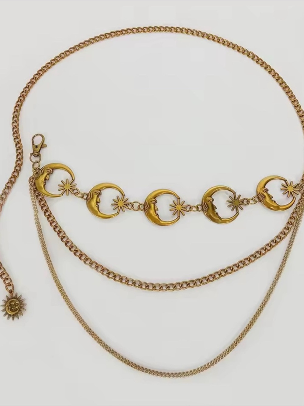 Vintage Gold Celestial Chain Belt - Picture 2 of 5